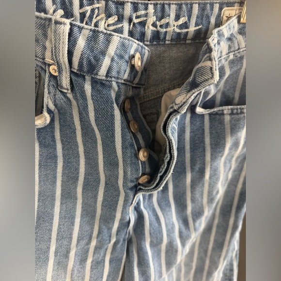 Free People | we the free | Earn your Stripes Blue Railroad Stripe Jeans | 27 - Picture 8 of 11